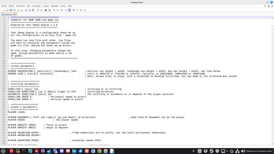 Capture d’écran de Text Shmup Engine